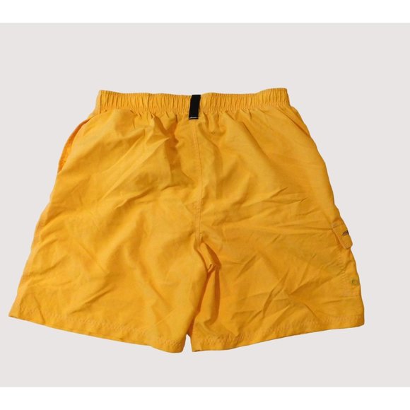 Newport Blue Swim Shorts XL Yellow Mesh Lining Pockets NPB Polyester - Picture 2 of 6